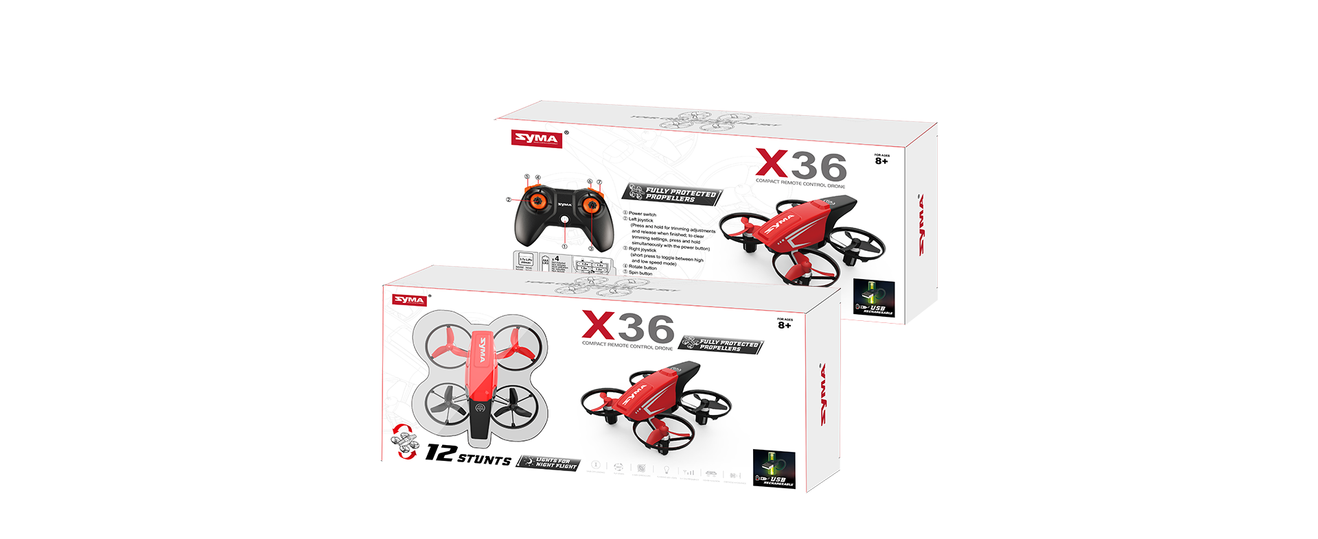 SYMA X36 – אריזת המוצר ומה בקופסה